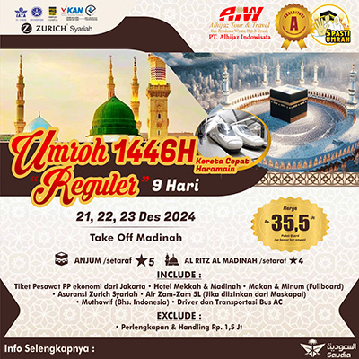 Umroh Reguler Kereta Cepat Take Off Madinah